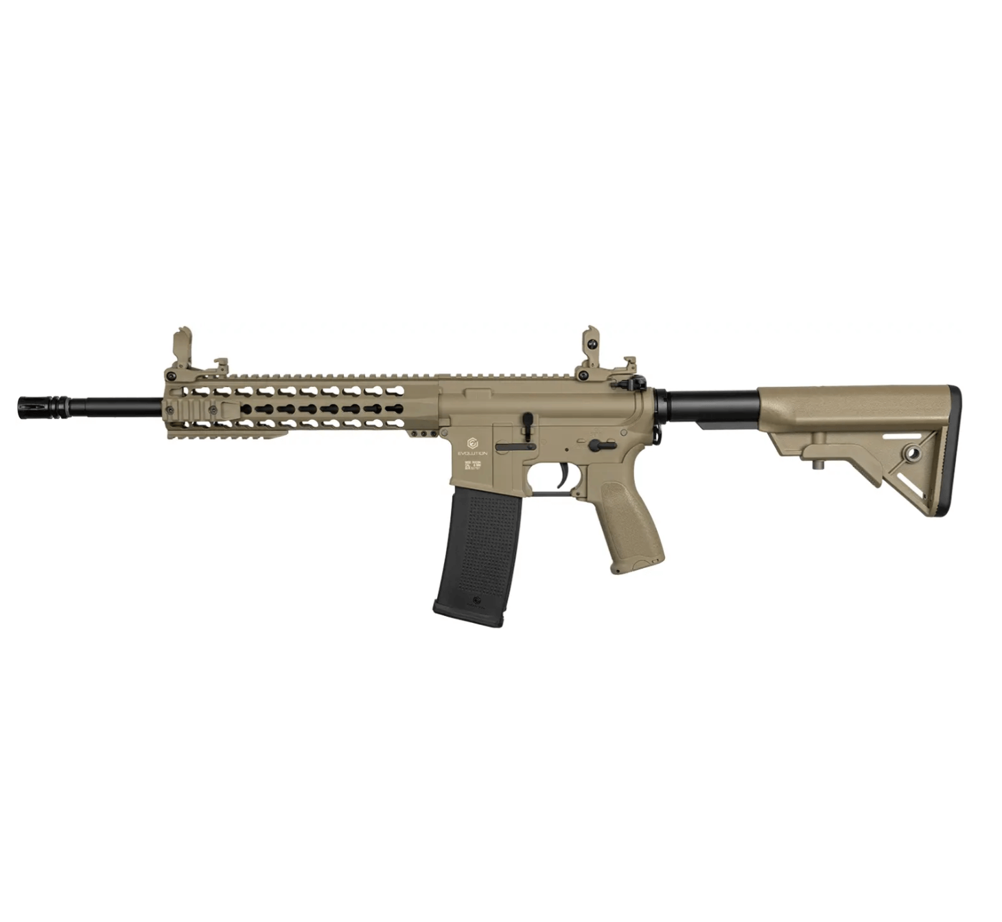 Страйкбольна гвинтівка Evolution Recon Superlite 14.5" Carbontech AEG 6 мм Tan Фото 2